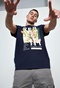 FUNKY BUDDHA-Ανδρικό κοντομάνικο t-shirt FUNKY BUDDHA μπλε