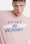 FUNKY BUDDHA-Ανδρικό t-shirt FUNKY BUDDHA ροζ