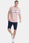 FUNKY BUDDHA-Ανδρικό t-shirt FUNKY BUDDHA ροζ