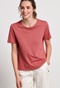 FUNKY BUDDHA-Γυναικείο essential t-shirt FUNKY BUDDHA σκούρο ροζ