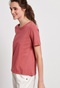 FUNKY BUDDHA-Γυναικείο essential t-shirt FUNKY BUDDHA σκούρο ροζ