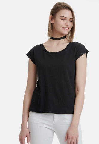 FUNKY BUDDHA-Γυναικείο  t-shirt FUNKY BUDDHA μαύρο