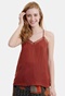 FUNKY BUDDHA-Γυναικείο σατέν top camisol FUNKY BUDDHA κεραμιδί
