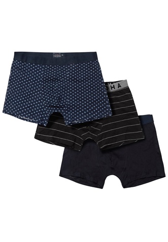 FUNKY BUDDHA-Ανδρικά εσώρουχα FUNKY BUDDHA 3-Pack Boxer Shorts μπλε