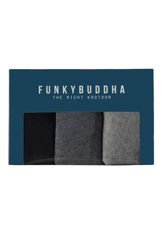 FUNKY BUDDHA-Ανδρικά εσώρουχα FUNKY BUDDHA 3-Pack Boxer Shorts μπλε