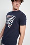 FUNKY BUDDHA-Ανδρικό t-shirt FUNKY BUDDHA  σκούρο μπλε 