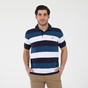 NAVY & GREEN-Ανδρική polo μπλούζα NAVY & GREEN μπλε λευκή