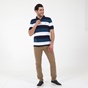 NAVY & GREEN-Ανδρική polo μπλούζα NAVY & GREEN μπλε λευκή