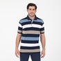 NAVY & GREEN-Ανδρική polo μπλούζα NAVY & GREEN μπλε μπεζ