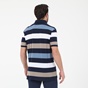 NAVY & GREEN-Ανδρική polo μπλούζα NAVY & GREEN μπλε μπεζ