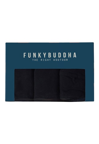 FUNKY BUDDHA-Ανδρικά εσώρουχα FUNKY BUDDHA 3-Pack Boxer Shorts μπλε