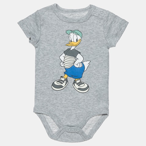 DISNEY-Βρεφικό φορμάκι Disney Donald Duck γκρι