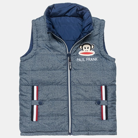 PAUL FRANK-Παιδικό αμάνικο ελαφρύ μπουφάν PAUL FRANK μπλε