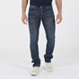 NAVY & GREEN-Ανδρικό jean παντελόνι NAVY & GREEN LOW WAIST μπλε