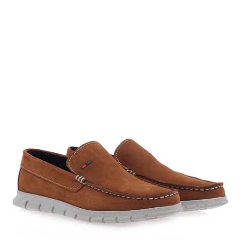 WEPSS-Ανδρικά παπούτσια loafers WEPSS O507U1531 καφέ ταμπά
