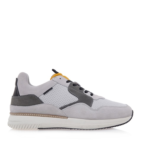 BULLBOXER-Ανδρικά παπούτσια sneakers BULLBOXER O57753502 γκρι κίτρινα