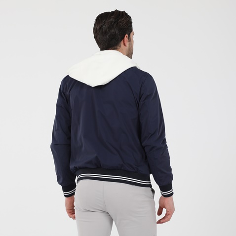 NAVY & GREEN-Ανδρικό bomber jacket NAVY & GREEN μπλε