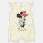 DISNEY-Βρεφικό φορμάκι σορτς Disney Minnie Mouse λευκό κίτρινο ριγέ