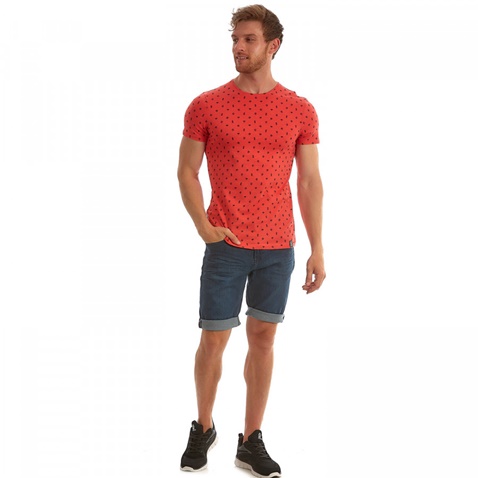 ADMIRAL-Ανδρικό T-Shirt μπλουζάκι Admiral Lagin κόκκινο