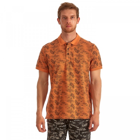 CAZADOR-Ανδρικό T- Shirt Polo Cazador Ileg πορτοκαλί