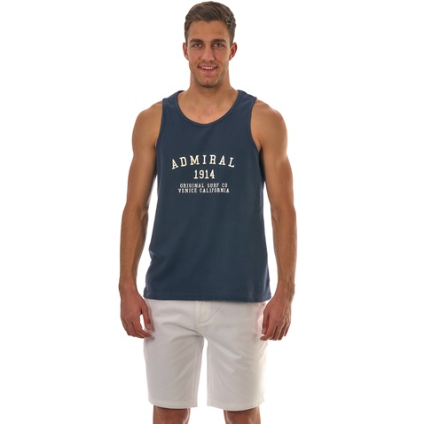 ADMIRAL-Ανδρικό αμάνικο μπλουζάκι Admiral Arom μπλε