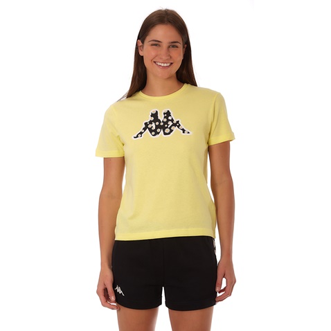 KAPPA-Γυναικείο t-shirt KAPPA Dary κίτρινο
