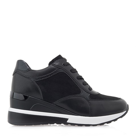 JK LONDON-Γυναικεία sneakers wedges JK LONDON P104B9363 μαύρα snakeskin