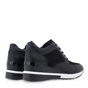JK LONDON-Γυναικεία sneakers wedges JK LONDON P104B9363 μαύρα snakeskin