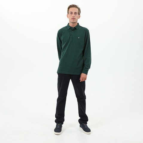 NAVY & GREEN-Ανδρική polo μπλούζα NAVY & GREEN πράσινη