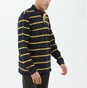 NAVY & GREEN-Ανδρική polo μπλούζα NAVY & GREEN μπλε κίτρινη ριγέ