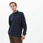 NAVY & GREEN-Ανδρική polo μπλούζα NAVY & GREEN μπλε πράσινη ριγέ 