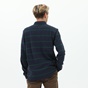 NAVY & GREEN-Ανδρική polo μπλούζα NAVY & GREEN μπλε πράσινη ριγέ 