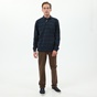 NAVY & GREEN-Ανδρική polo μπλούζα NAVY & GREEN μπλε πράσινη ριγέ 