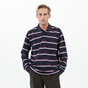 NAVY & GREEN-Ανδρική polo μπλούζα NAVY & GREEN μπλε κόκκινη ριγέ 
