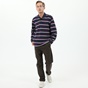 NAVY & GREEN-Ανδρική polo μπλούζα NAVY & GREEN μπλε κόκκινη ριγέ 