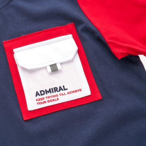 ADMIRAL-Παιδικό κοντομάνικο μπλουζάκι Admiral Dod μπλε κόκκινο