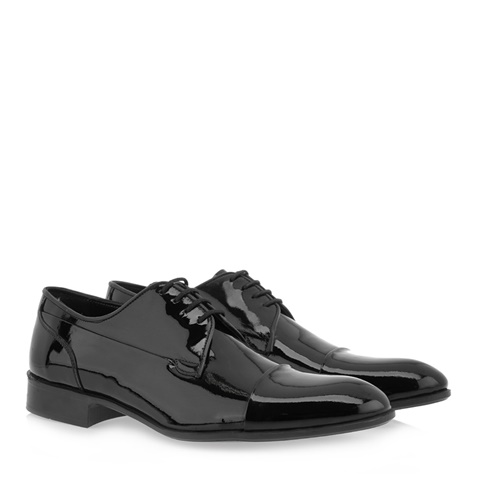 JK LONDON-Ανδρικά evening δετά παπούτσια JK LONDON P584A0182 μαύρα