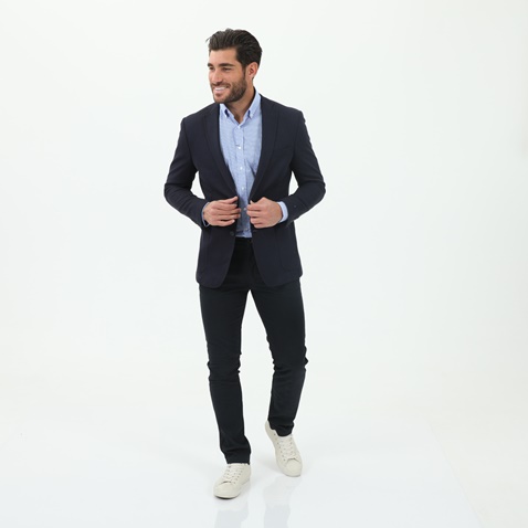 NAVY & GREEN-Ανδρικό σακάκι NAVY & GREEN μπλε ναυτικό