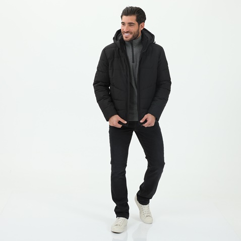 NAVY & GREEN-Ανδρικό πλεκτό NAVY & GREEN γκρι 
