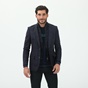 NAVY & GREEN-Ανδρικό σακάκι NAVY & GREEN μπλε καφέ καρό