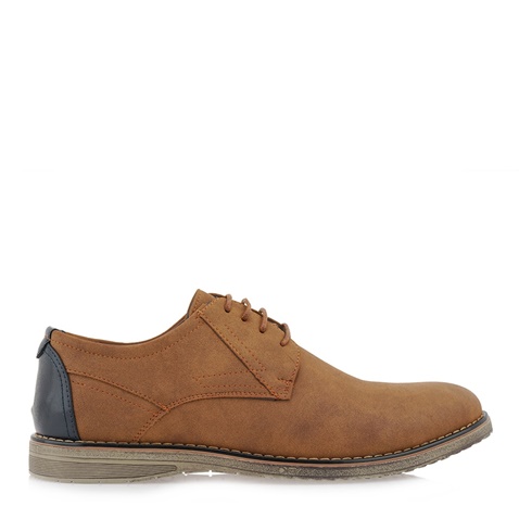 JK LONDON-Ανδρικά casual δετά παπούτσια JK LONDON καφέ 