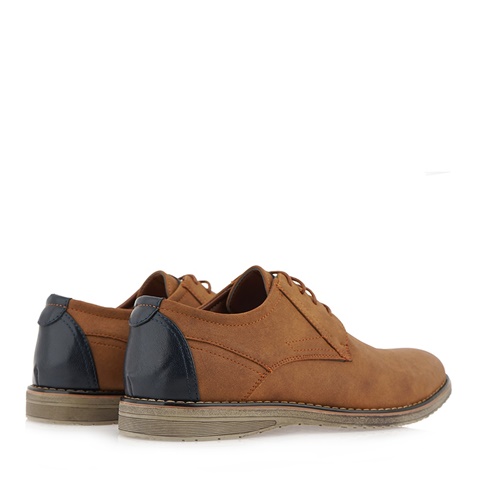 JK LONDON-Ανδρικά casual δετά παπούτσια JK LONDON καφέ 