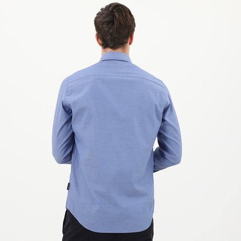 NAVY & GREEN-Ανδρικό πουκάμισο NAVY & GREEN COMFORT FIT μπλε