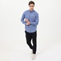 NAVY & GREEN-Ανδρικό πουκάμισο NAVY & GREEN COMFORT FIT μπλε