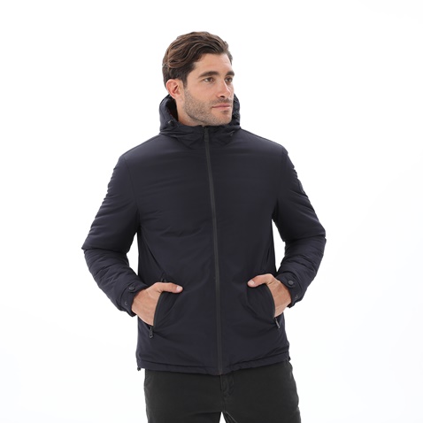 NAVY & GREEN-Ανδρικό μπουφάν διπλής όψης NAVY & GREEN σκούρο μπλε κόκκινο