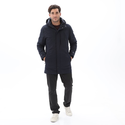 NAVY & GREEN-Ανδρικό jacket τύπου parka NAVY & GREEN σκούρο μπλε