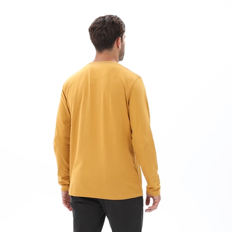 NAVY & GREEN-Ανδρικό t-shirt NAVY & GREEN μουσταρδί