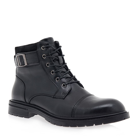 JK LONDON-Ανδρικά μποτάκια JK LONDON P57006031 μαύρα