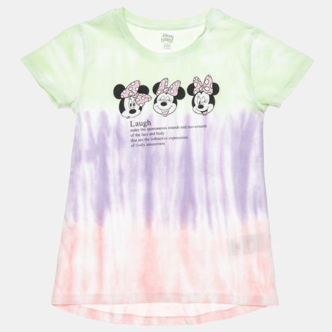 DISNEY-Παιδική μπλούζα tie dye Disney Minnie Mouse πράσινη ροζ