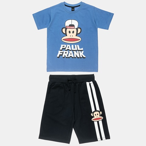 PAUL FRANK-Παιδικό σετ από t-shirt και βερμούδα PAUL FRANK μπλε